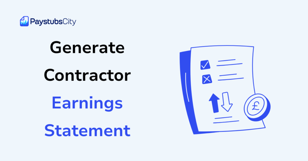 Generate Contractor Earnings Statement