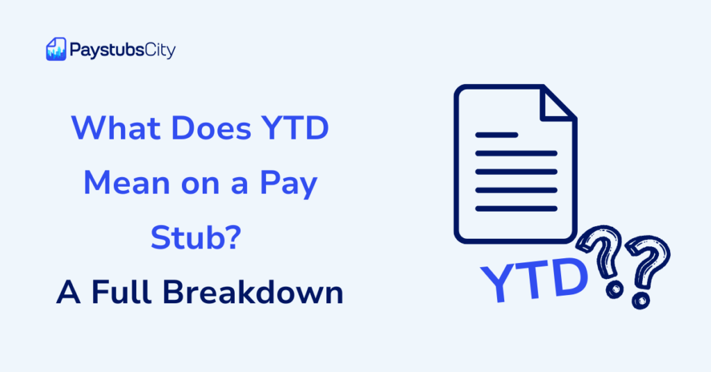 what does ytd mean on pay stub
