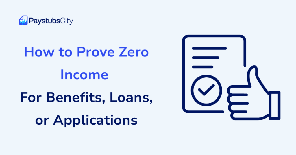 proof of zero income