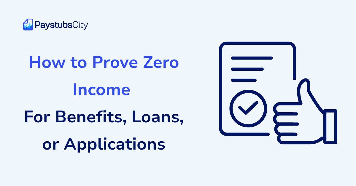 proof of zero income